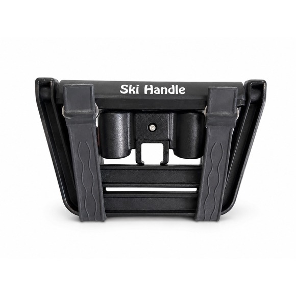 Ski Handle Other - Vintage Ski Handle Carrier Tool Black Plastic Rubber Straps Portable Gear Grip